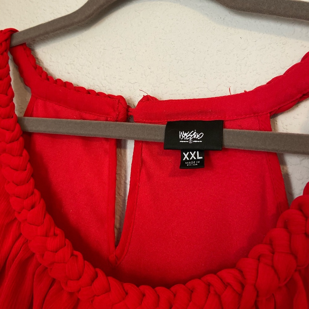 Perfect Red Ruffle Dress - Picture 4 of 6